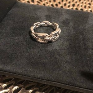 David Yurman Wellsley Link Ring Sterling Silver
